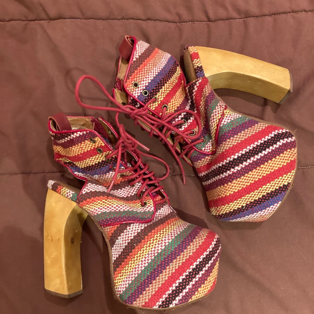 Jeffrey Campbell Lana Boota in Multi Color RARE